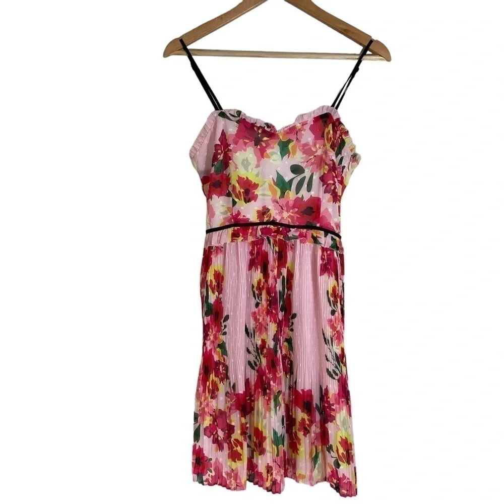 Anthropologie Foxiedox Floral Pleated Dress